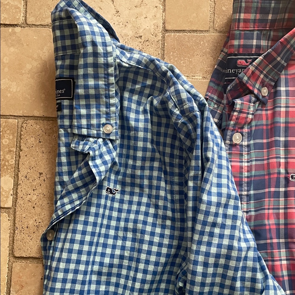 BUNDLE Vineyard Vines Boys SMALL 8-10 Shirt Lot Long Sleeve Dress Tops - Picture 2 of 10
